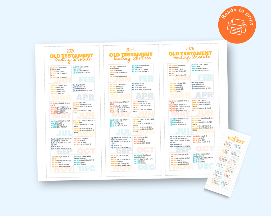 2026 Come Follow Me Reading Schedule Bookmark