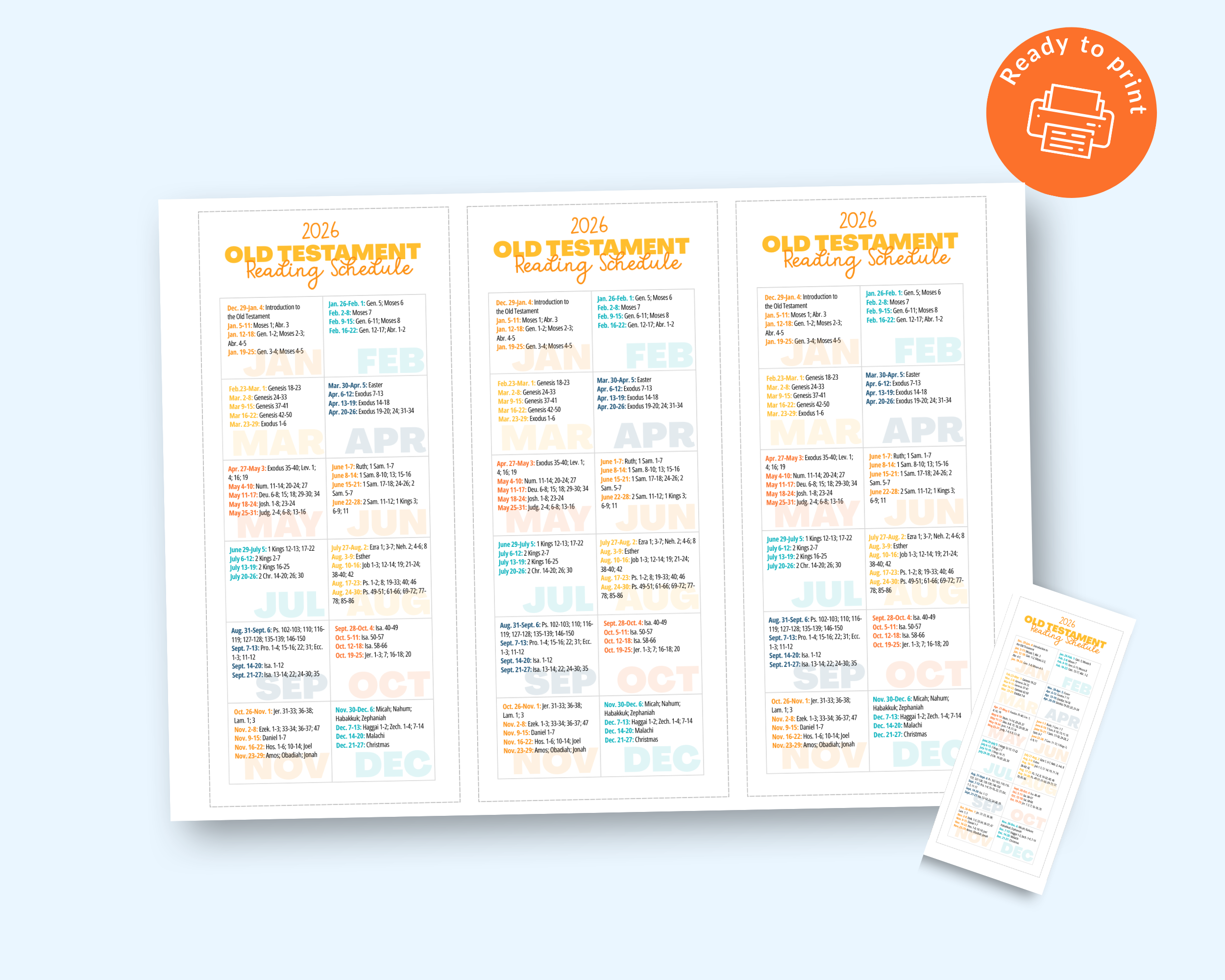2026 Come Follow Me Reading Schedule Bookmark