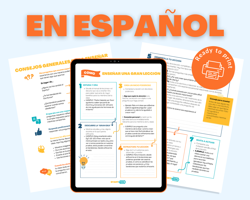 How to Teach a Great Lesson (Youth and Adults - Spanish and English)