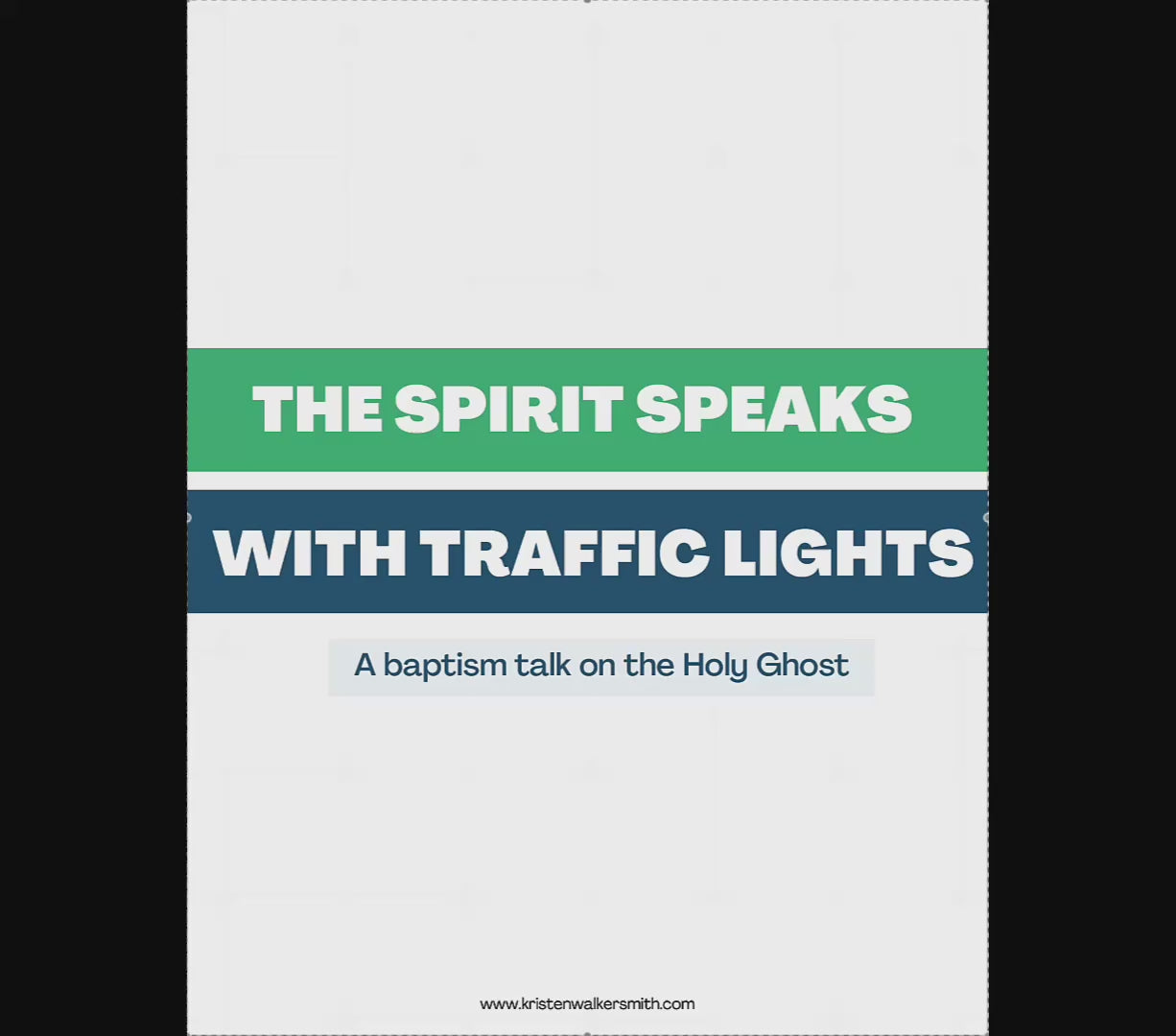 Baptism Holy Ghost Talk for 8 Year Olds