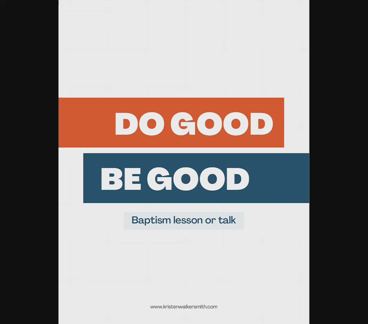 Baptism Talk for 8 Year Olds (English + Spanish)